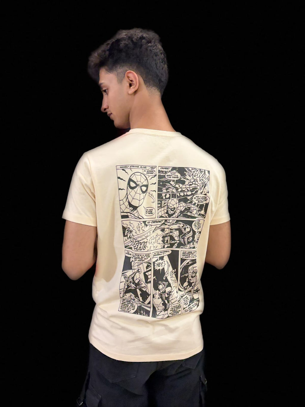 Spiderman Tee aesthetic design.