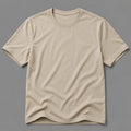 Half sleeves beige colored T shirt