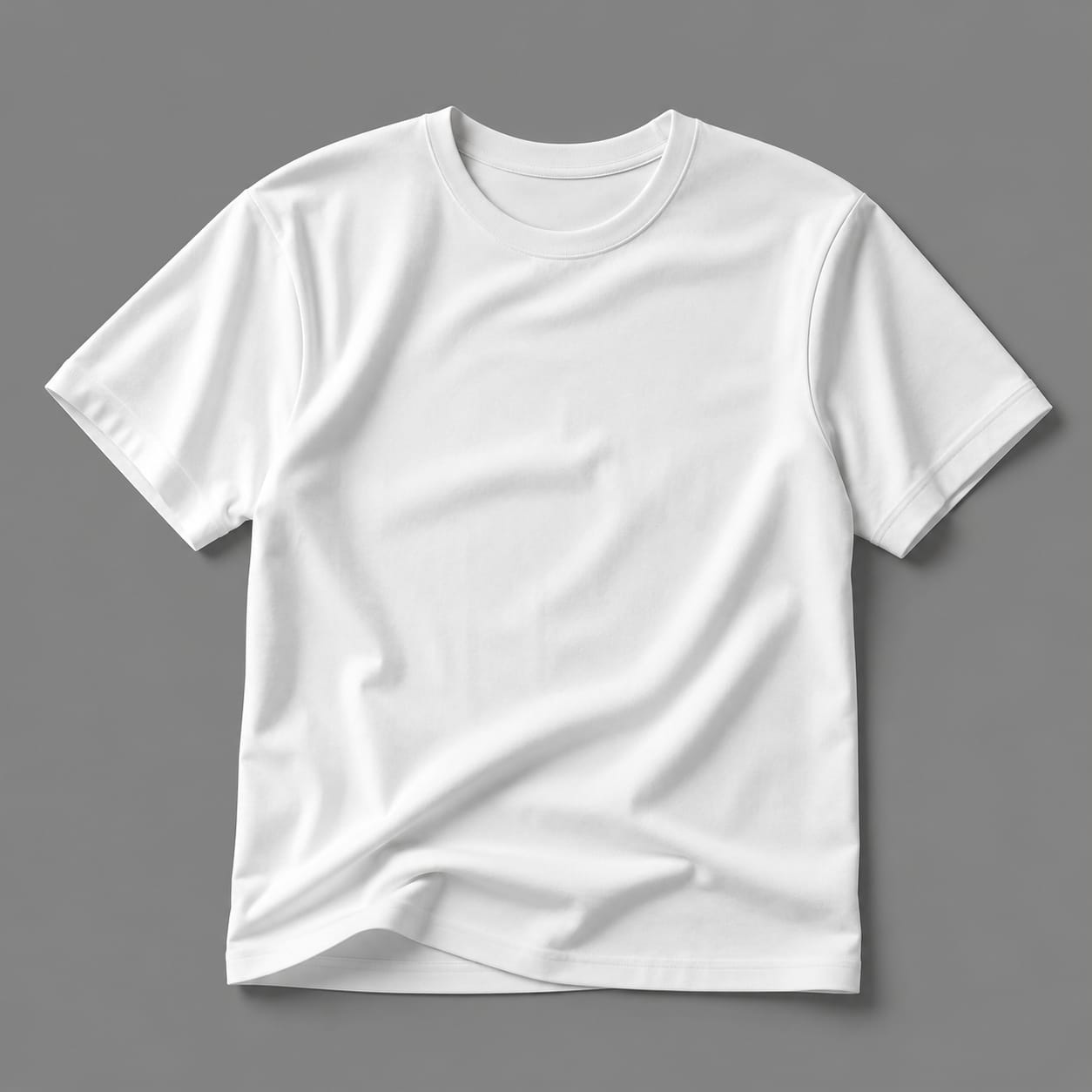 Half sleeves white colored T shirt