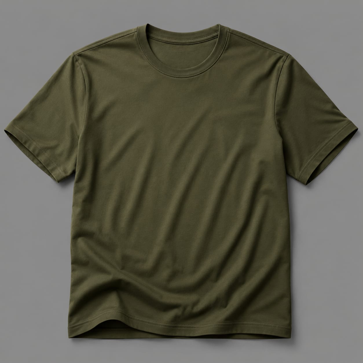 Half sleeves Olive Green colored T shirt