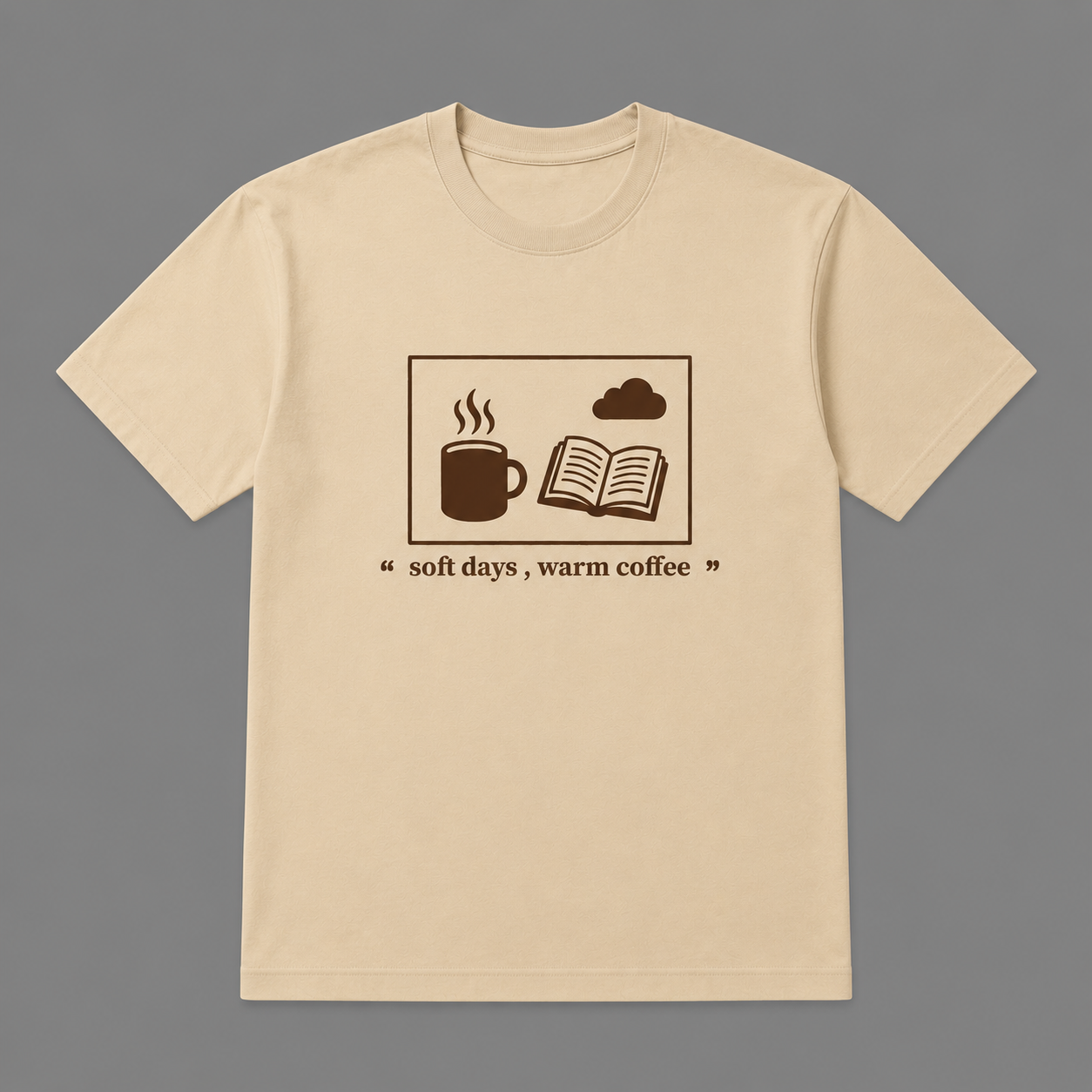 Beige colored aesthetic Tee shirt
