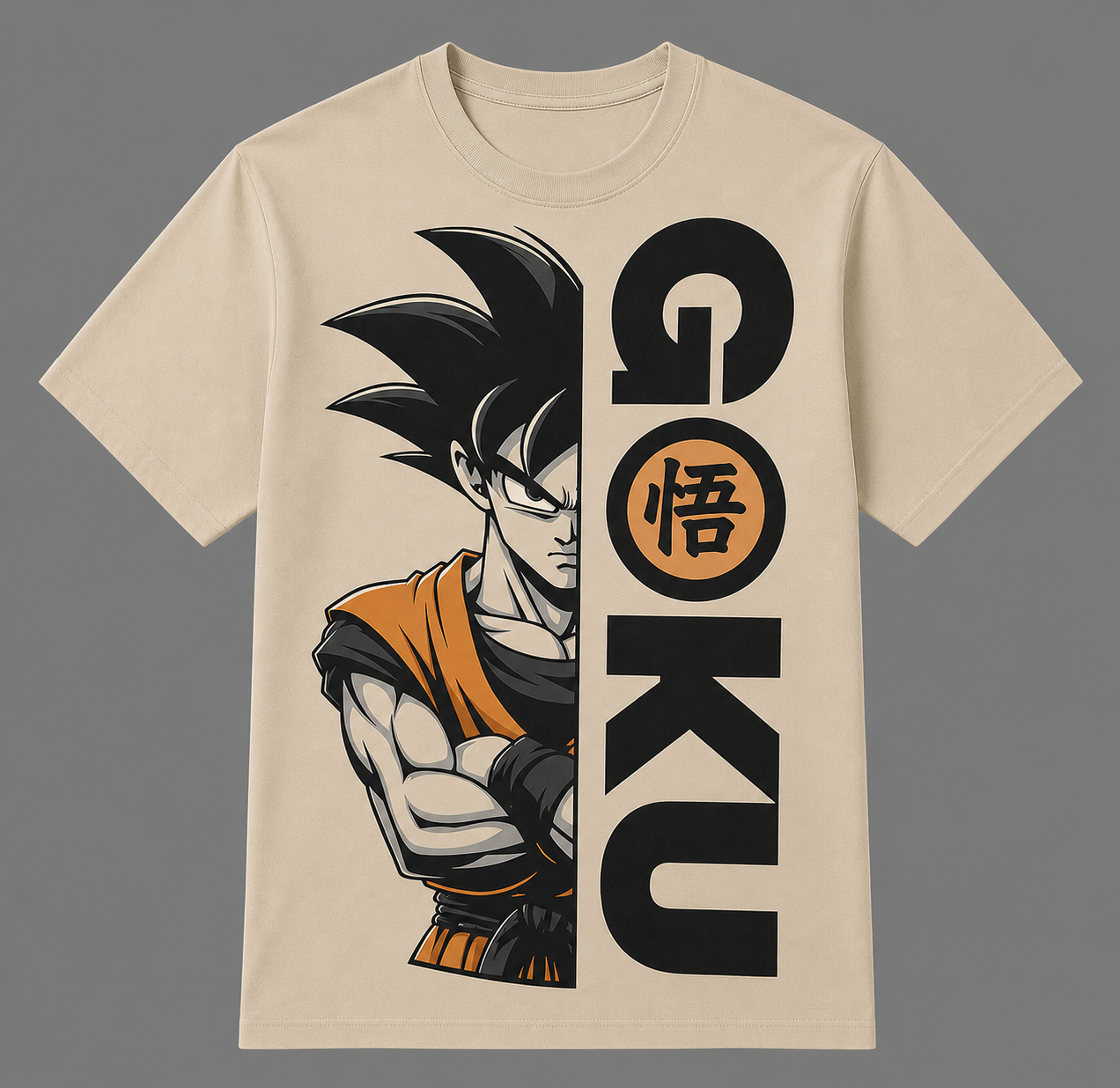 Goku T-shirt in beige color