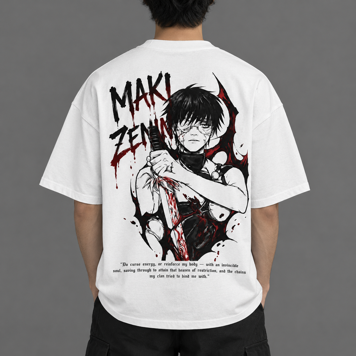 Maki zenin drop-shoulder T-shirt