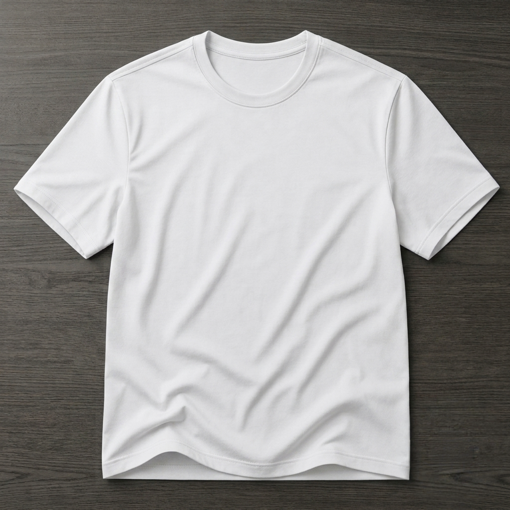 Half sleeves white colored T shirt